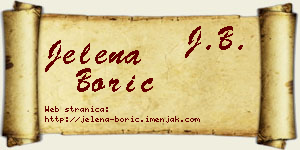 Jelena Borić vizit kartica
